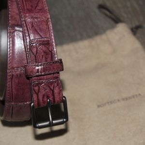 Adjustable Bottega Veneta Unisex Crocodile Belt